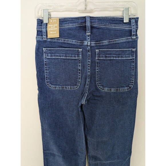 Madewell High Rise Slim Straight Jean Bryston Wash Size 25 NWT - Picture 7 of 10